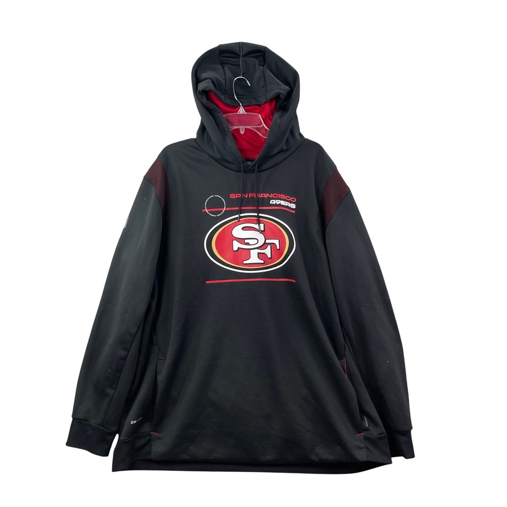Nike Hoodie Mens 3XL Black San Francisco 49ers NFL Dri-FIT‎ On-Field Sweatshirt